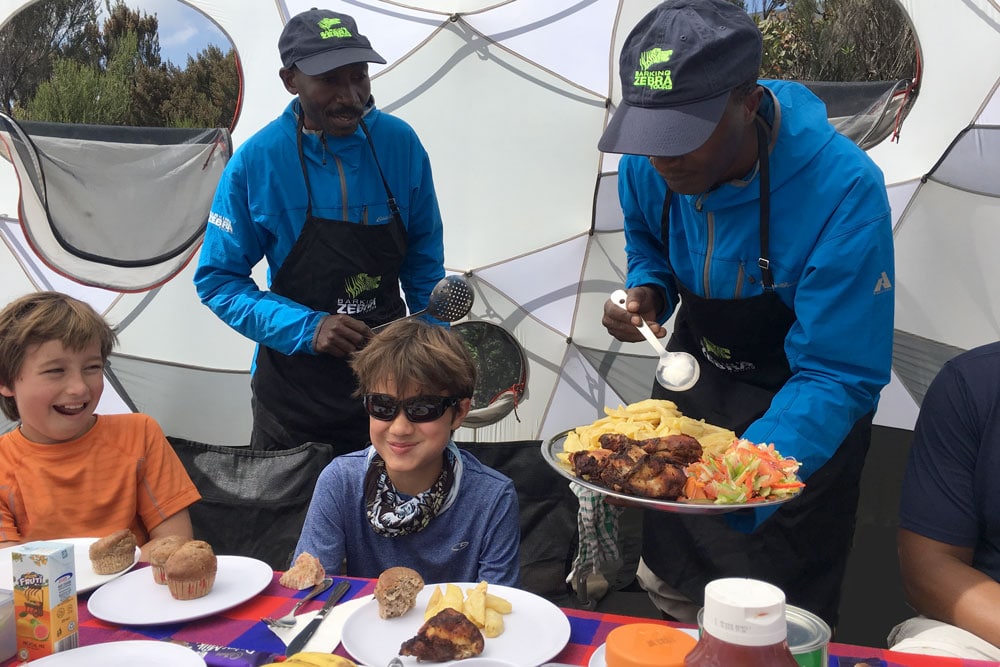 Best food on Mount Kilimanjaro fired chicken lunch