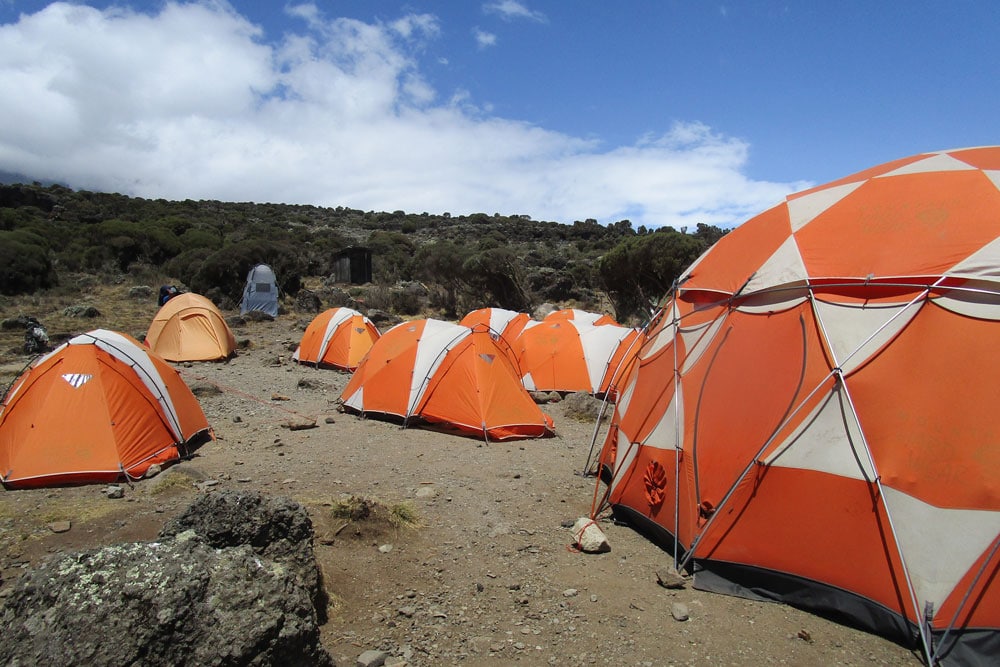 Barking Zebra has the best equipment at their Kilimanjaro camps