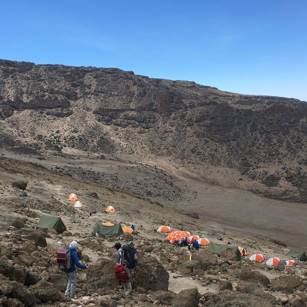 Barafu is Mount Kilimanjaro base camp on the Machame route