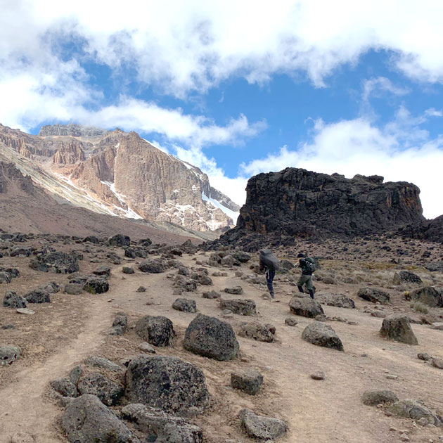 The way to Lava Tower Mount Kilimanjaro